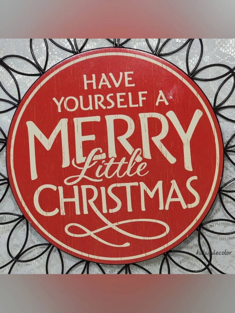 Hallmark Have Yourself a Merry Little Christmas Wall Door Metal Holiday Sign